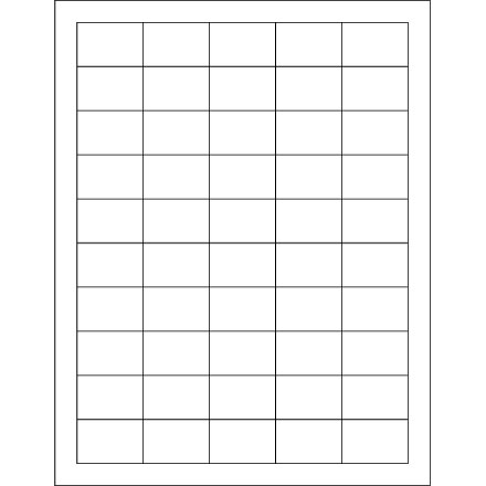 1 <span class='fraction'>1/2</span> x 1" Glossy White Rectangle Laser Labels