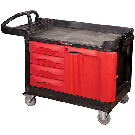 Rubbermaid<span class='rtm'>®</span> Trademaster<span class='rtm'>®</span> Cart with Cabinet - 50 x 27 x 39"
